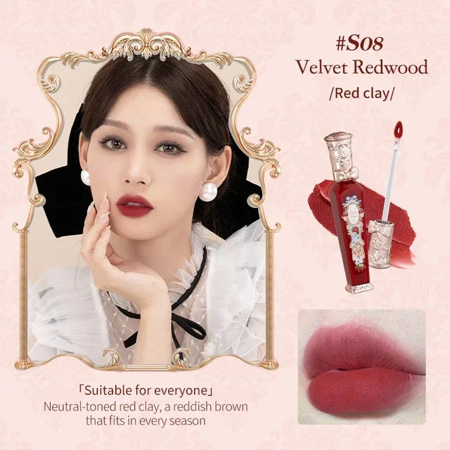 Flower Knows Strawberry Rococo Series Cloud Lip Cream Gloss à lèvres longue tenue Velvet Lip Tint Rouge à lèvres pour femmes Cosmétique