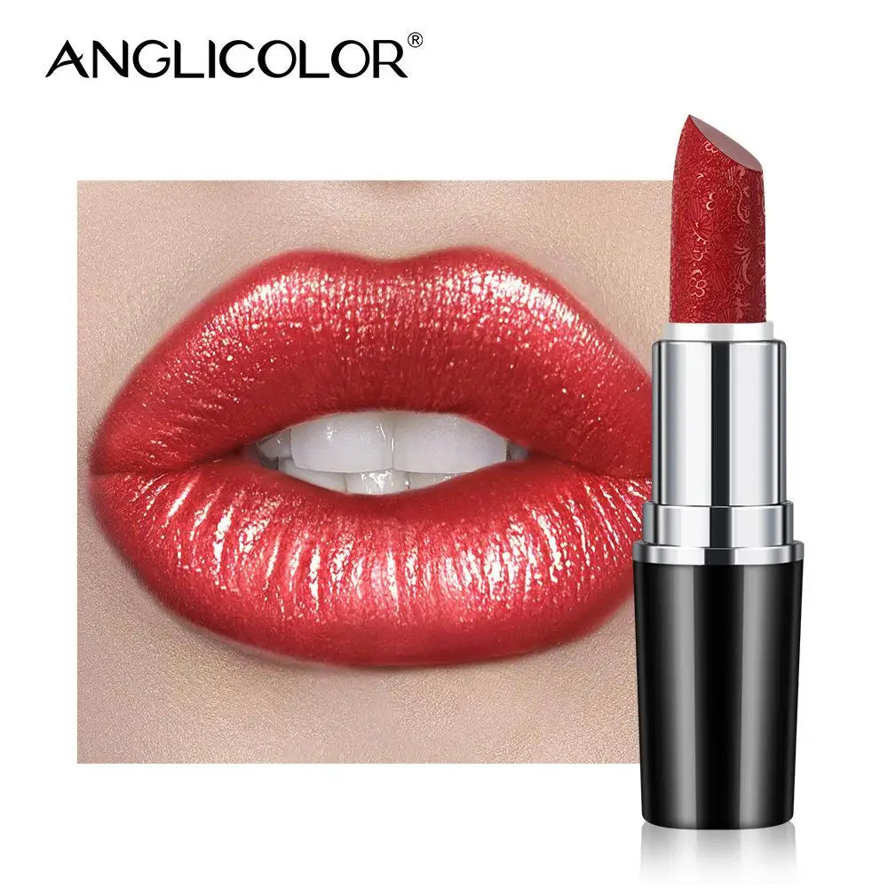 Fine Glitter Lipstick, Quicksand Gold Lipstick Non-sticky Non-fading Lipstick Pearlescent Long-lasting Silky Mermaid Lipstick