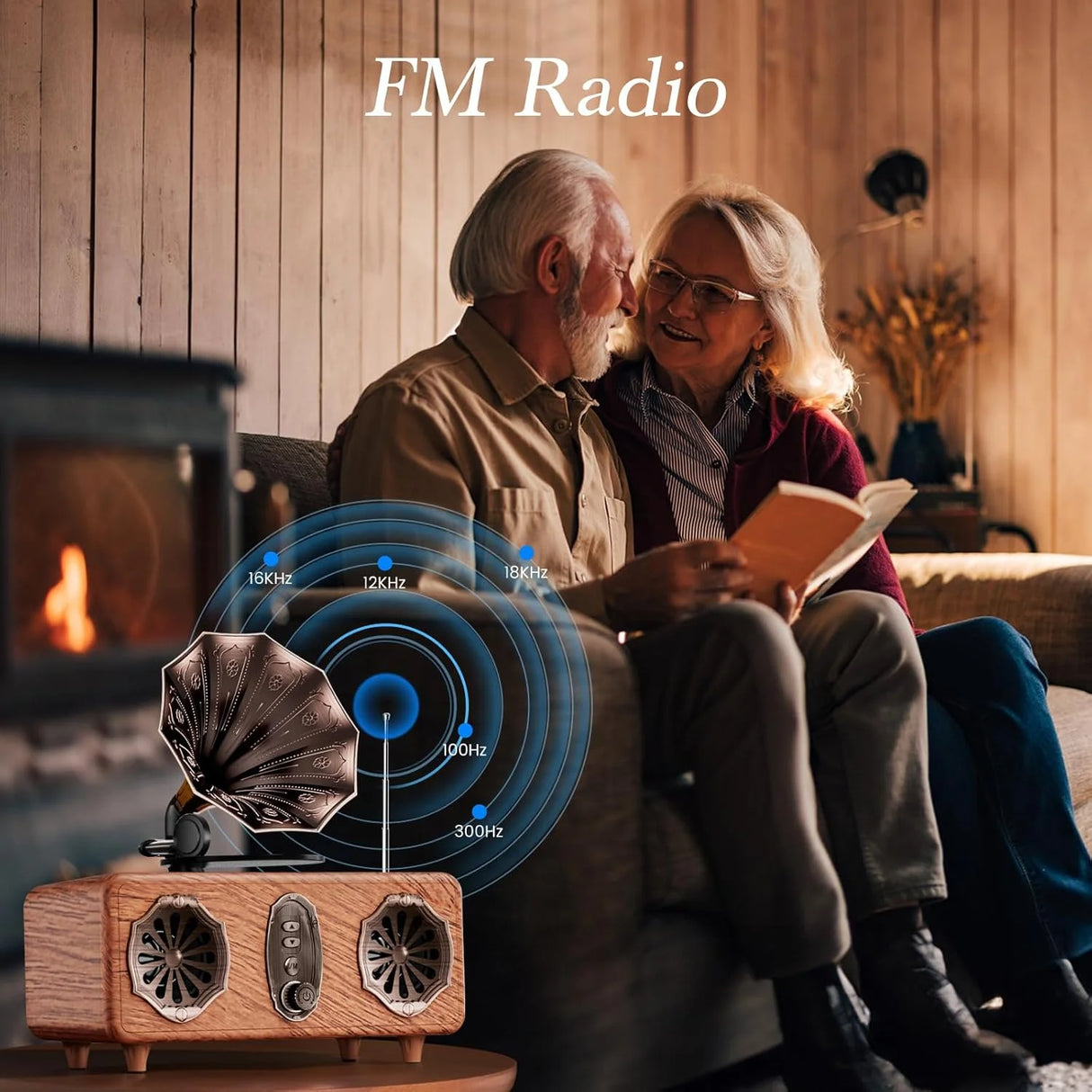 El altavoz Bluetooth AS36 cuenta con radio FM multifuncional retro de alta calidad, sistema de audio inalámbrico de alto volumen y subwoofer. Regalo.