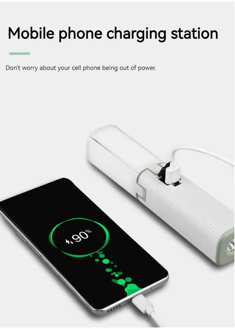 Protable Rechargeable Camping Light Tent Chandelier Ultra Long Life Multi-function Flashlight Folding Hand Lamp - Lootquake