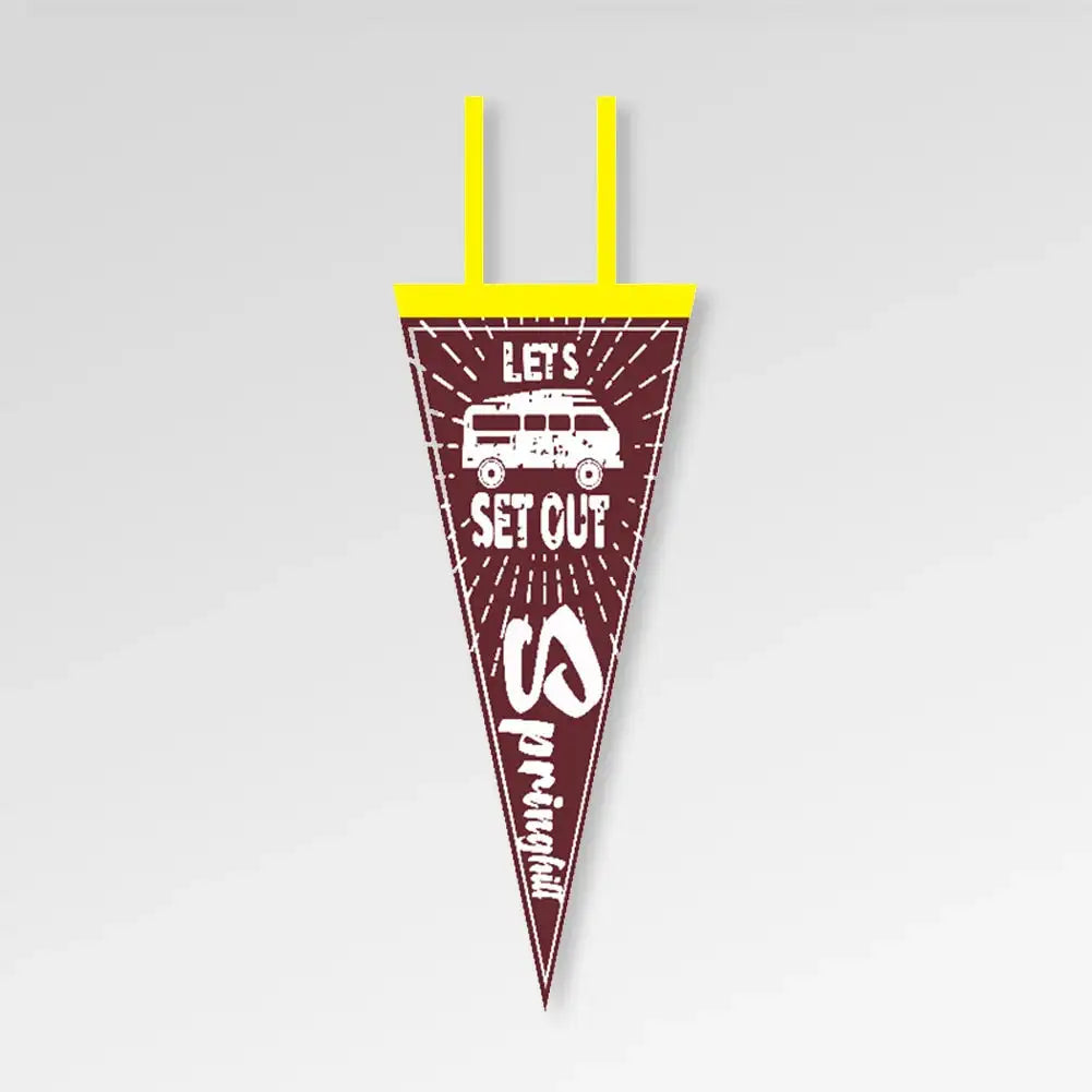 Outdoor Camping Tent Pennant Flags Picnic Canopy Atmosphere Decorations Camp Hanging Flags Holiday Scene Felt Bunting - Lootquake