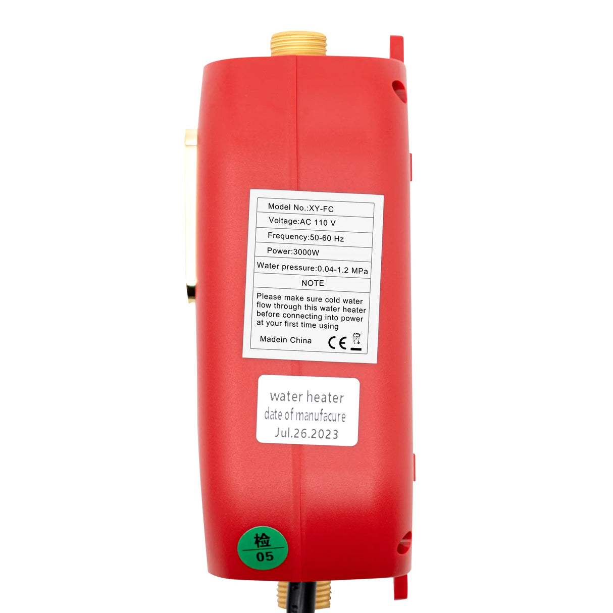 Chauffe-eau électrique instantané sans réservoir, 3,0 kW, 110 V, portable, pour la cuisine