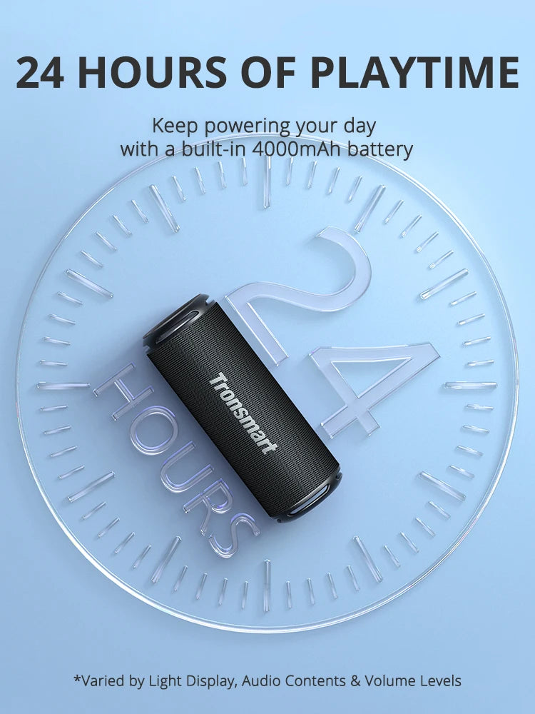 Enceinte Bluetooth Tronsmart T7 Lite, basses améliorées, portable, autonomie 24 h, contrôle par application, étanchéité IPX7, idéale pour le camping