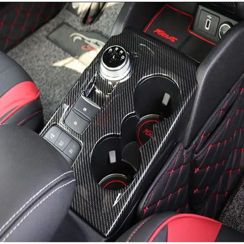 For Ford Focus MK4 2019 2020 Carbon Fiber Look Interior window swtich gear Steering Wheel Headlamp air Switche Button Cover Trim - Lootquake