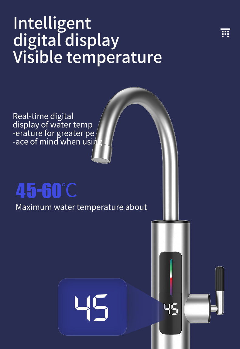 Chauffe-eau électrique de cuisine 3000 W 220 V, robinet instantané en acier inoxydable pour eau chaude et froide