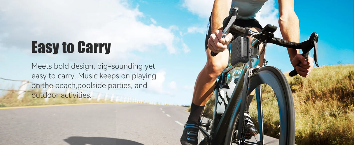 Enceintes Bluetooth TWS 10 W, basses améliorées, portable, sans fil, pour l'extérieur, étanche IP7, 30 h, pour la douche, Bluetooth 5.3