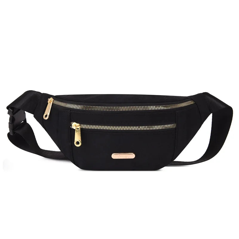 Women Waist Bag Fanny Pack Zipper Chest Bag Female Banana Bag Money Pouch Travel Shoulder Purse Belly Pocket Hip Bum Bag - Lootquake