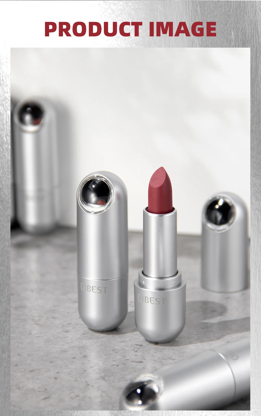 High Quality Professional Lipsticks Nude Matte Lipstick Long Lasting Moisturizing Makeup Sexy Red Lipgloss Tint Lips Cosmetics