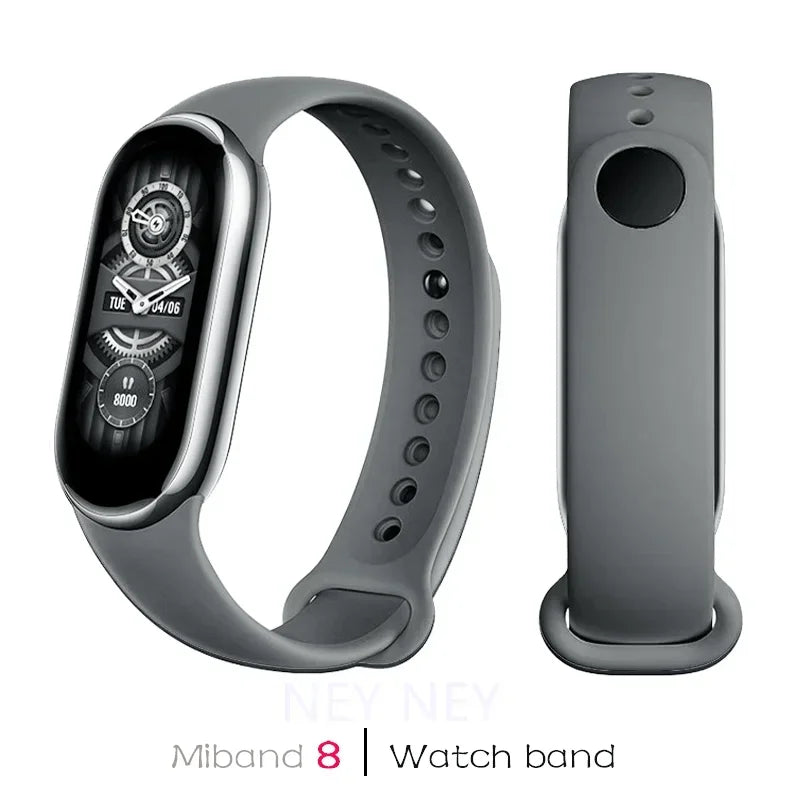 Bracelet de montre sport pour Xiaomi Mi Band 8-9 NFC, bracelet de rechange en silicone, étanche, accessoires