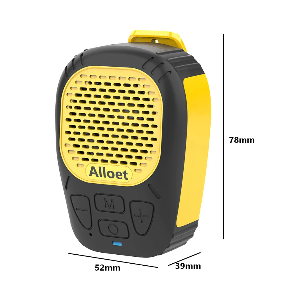 Altavoz portátil inalámbrico con Bluetooth 5.3 y correa magnética con clip, pequeño para ciclismo y senderismo.