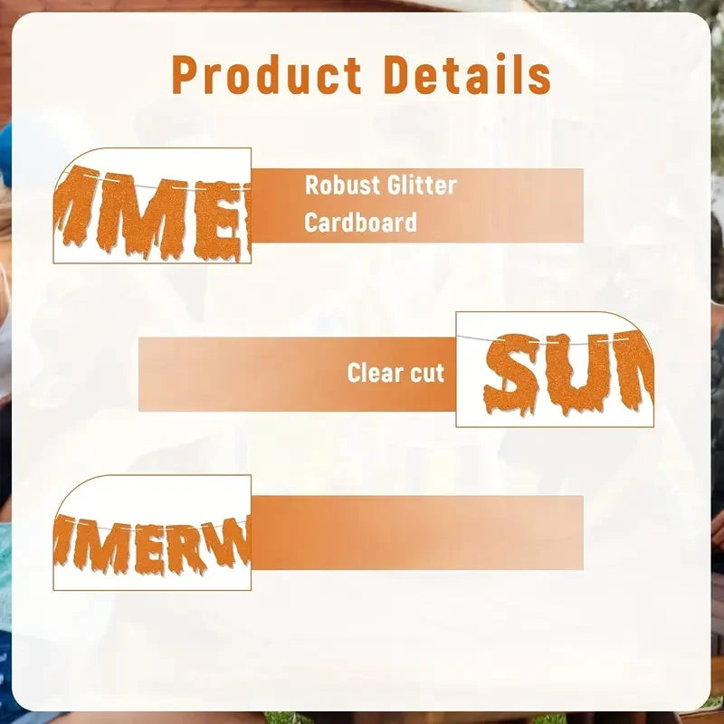 Banner de verano, decoraciones para fiestas de Halloween de verano, decoración de Halloween en verano