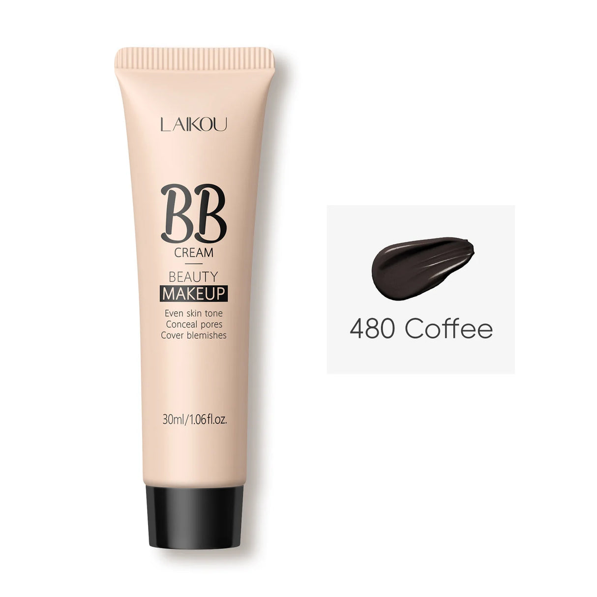 Base de maquillaje en crema con acabado natural, 30 ml, ligera, BB Cover, ojeras, poros, sin aceite, base de maquillaje de larga duración.