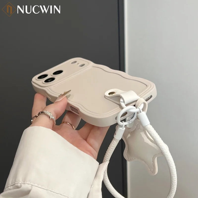 Funda de silicona con cordón 3D Wave para iPhone