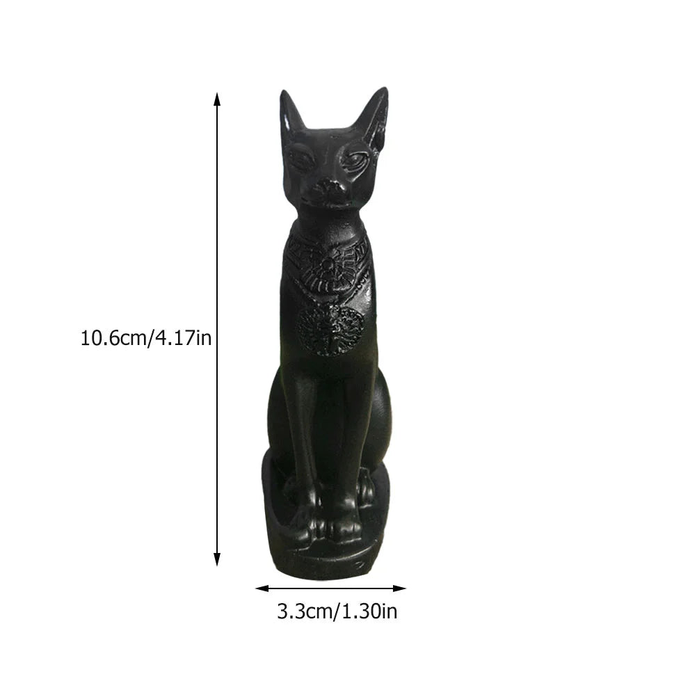 Statue de Bastet, dieu chat égyptien, décoration dorée, ornement de table en résine, décoration de bureau, déesse du sable