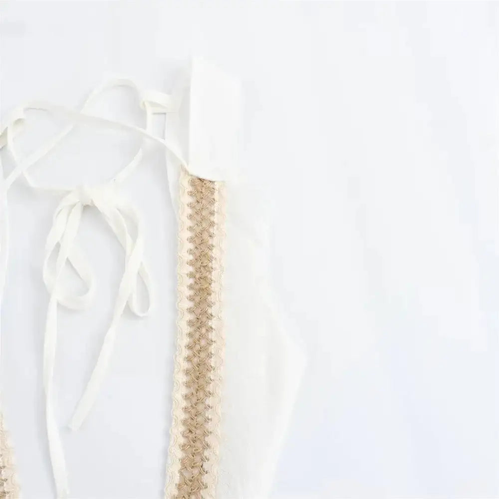 2024 Summer Beach Party Robes Women Fashion Deep V Neck Sleevelss See Through Dresses Sexy Printed Tassels Patchwork Long Dress - Lootquake