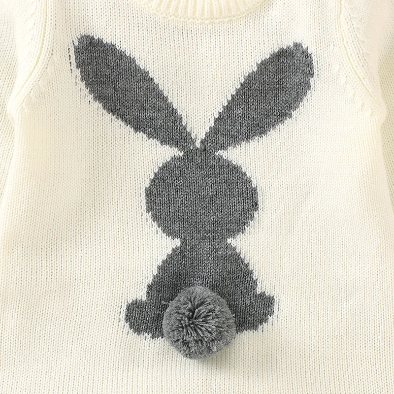 Spring Baby Rompers Long Sleeve Rabbit Knit Newborn Boy Girl Easter Jumpsuits Playsuits One Piece Infant Unisex Overalls Clothes - Lootquake