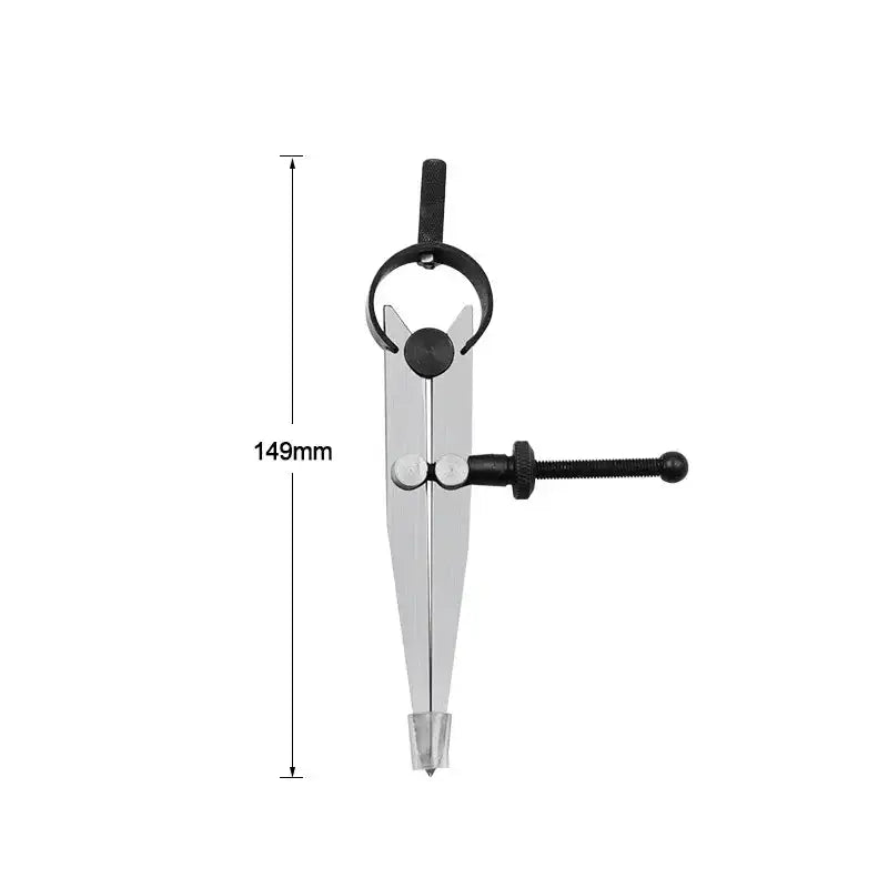 Adjustable Leather Compass Lockable Carbon Steel Divider Wing Creaser DIY Leathercraft Rotating Line Scribing Gauge Caliper Tool - Lootquake