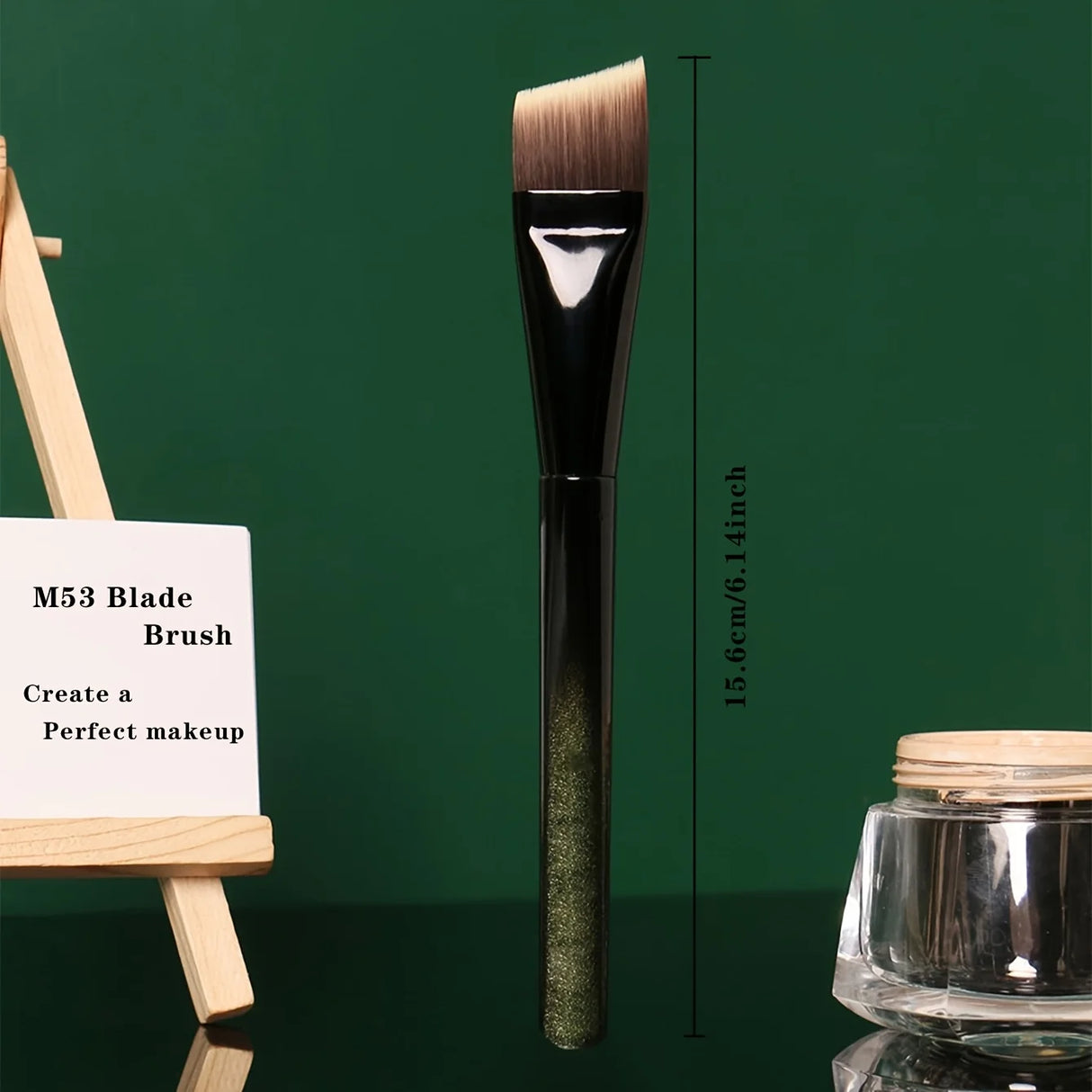 Brocha para base de maquillaje, brocha para base de maquillaje en polvo de color degradado, brocha para tratamiento en ángulo biselado, herramientas profesionales de belleza, brocha de maquillaje