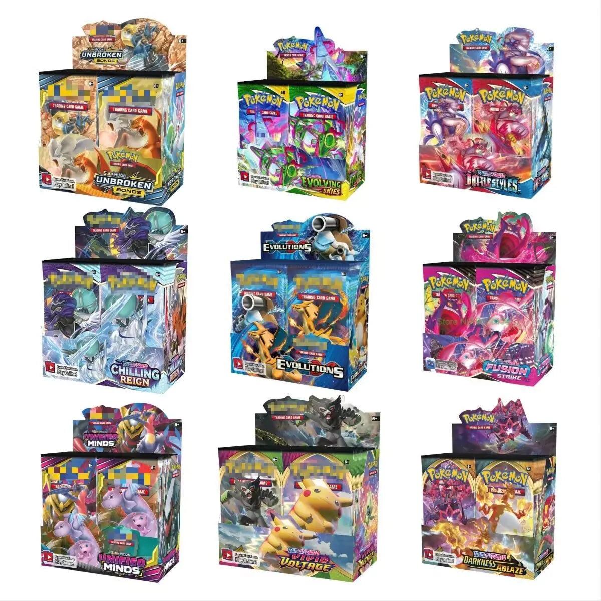 324 to 360 Piece Set Pokemon Cards Scarlet and Violet 151 Astral Radiance Evolutions Ultra Prism English Booster Battle Transaction Cards