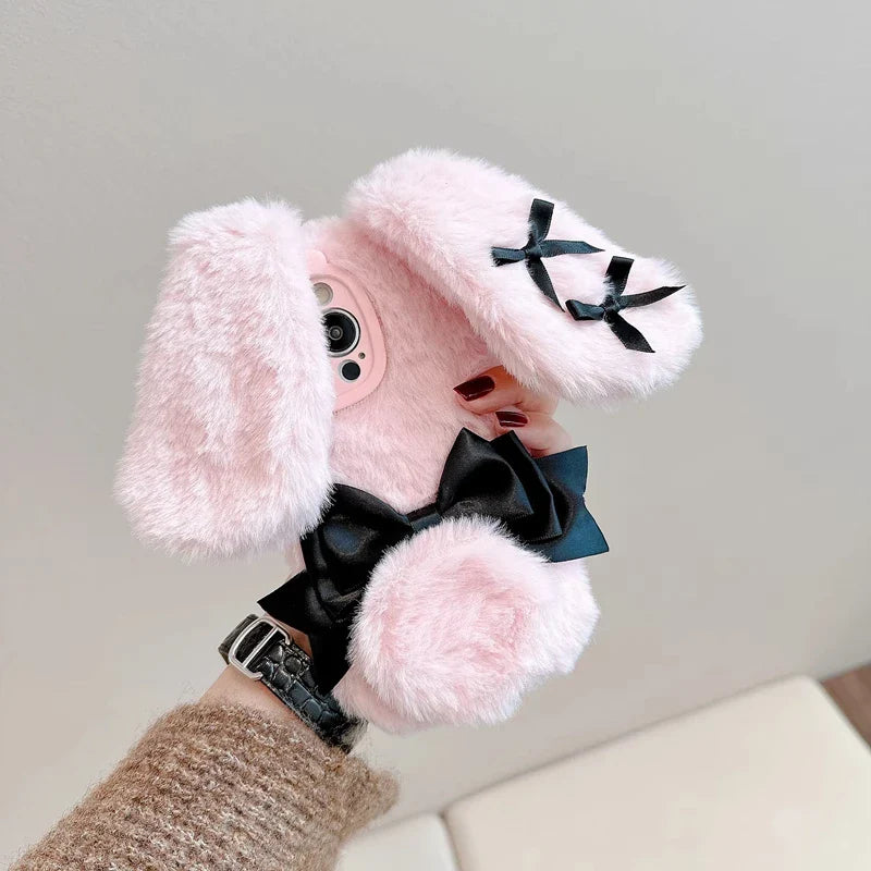 Kawaii Maid Bunny Plush Phone Case