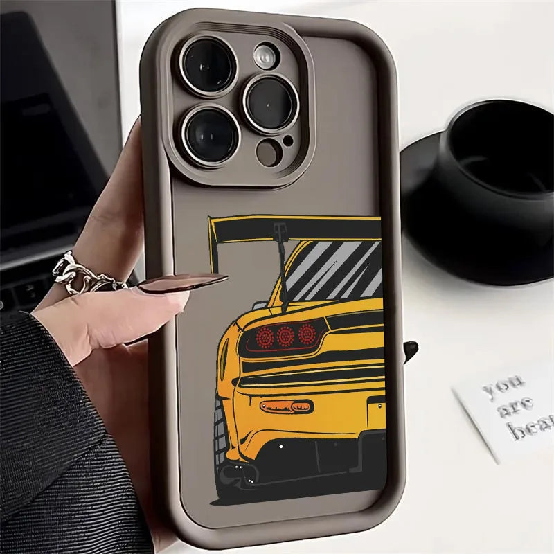 Funda para teléfono con diseño de coche masculino JDM de Tokio