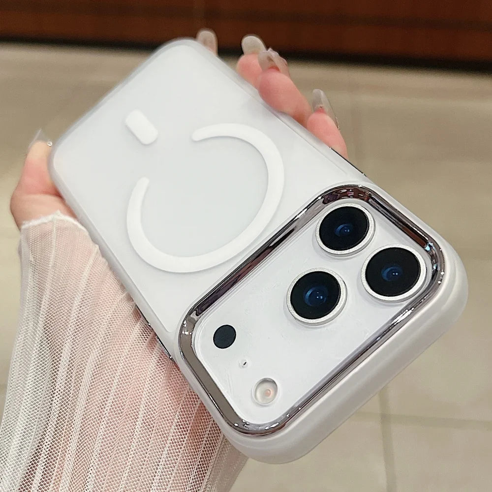 Funda ultrafina transparente para iPhone con carga inalámbrica Magsafe