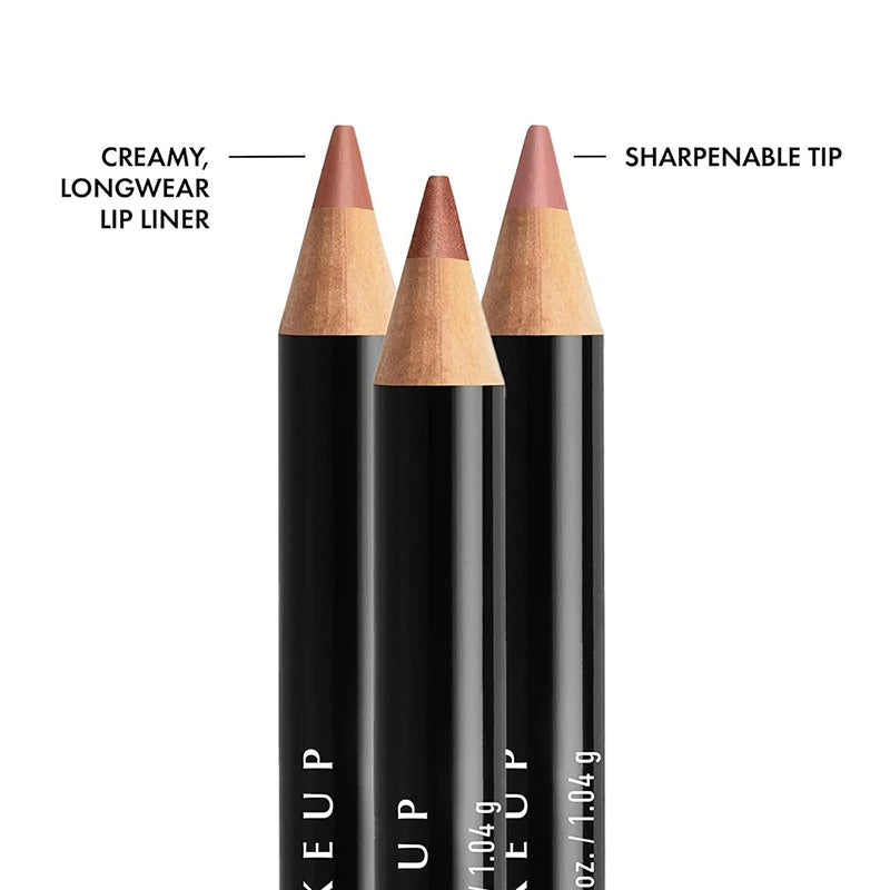 Lápiz labial fino color piel mate cremoso, duradero, resistente al agua, voluminizador, tinte labial, delineador de labios marrón natural, maquillaje profesional.