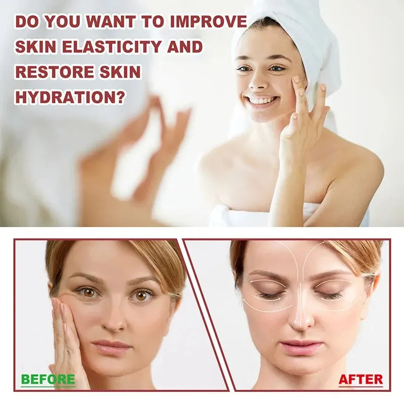 Membrana de colágeno que aclara arrugas, bolsas y ojeras, reafirma la piel y rejuvenece los ojos, dándole volumen e hidratación.