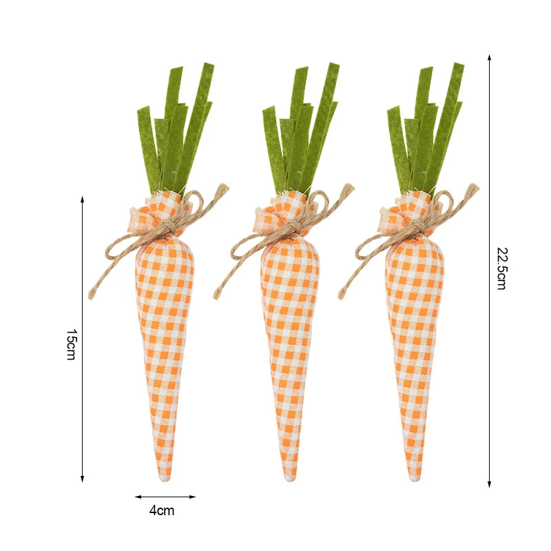 3/1pcs Nov Woven Easter Carrots Ornaments Hanging Pendant for Easter Home Decorations Supplies 2023 Kids Easter Favors Gifts Toy - Lootquake