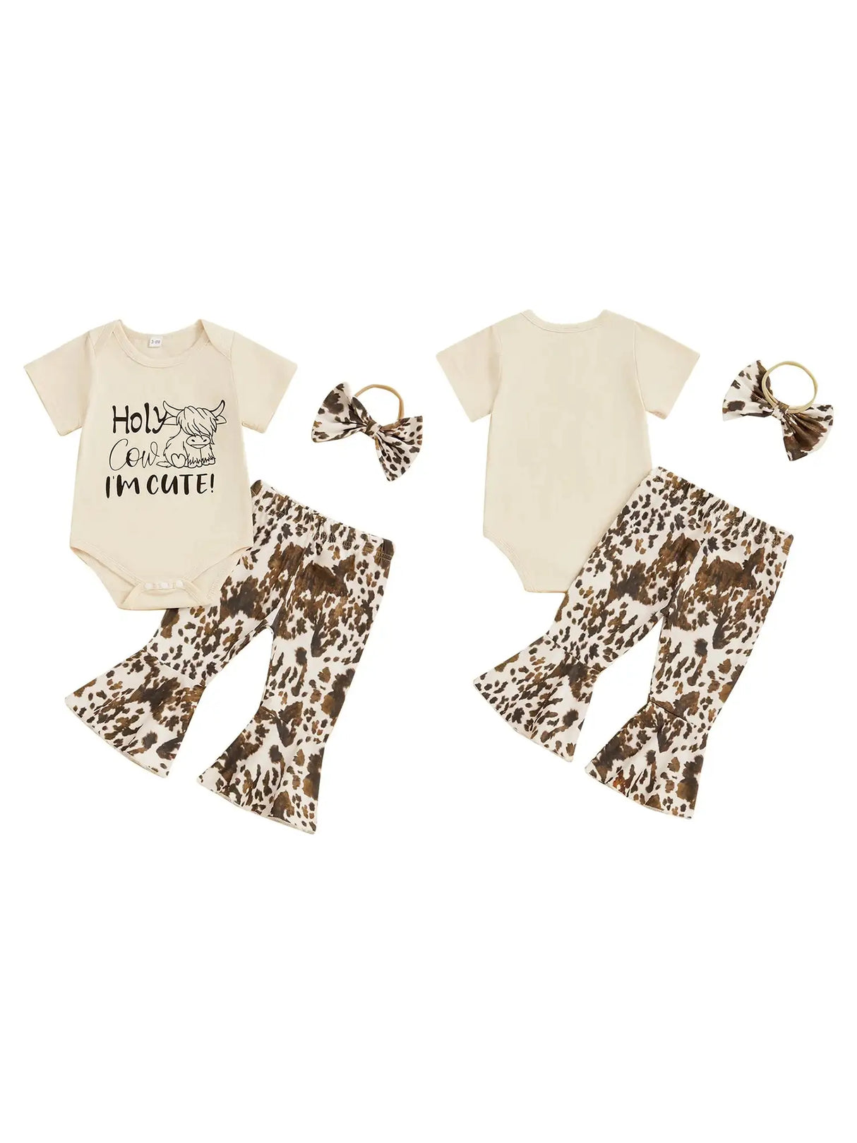 Toddler Girls Cute Summer Set Sleeveless Floral Print Romper with Ruffle Trim and Matching Bow Headband Adorable Outfit for - Lootquake