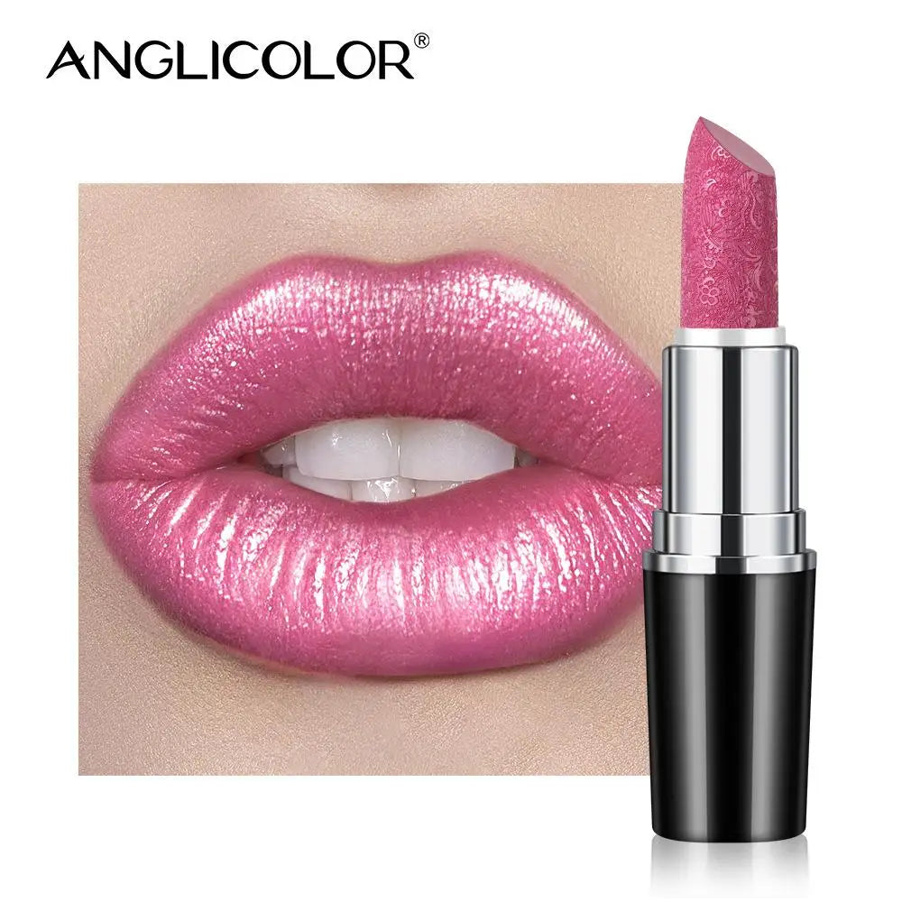 Fine Glitter Lipstick, Quicksand Gold Lipstick Non-sticky Non-fading Lipstick Pearlescent Long-lasting Silky Mermaid Lipstick