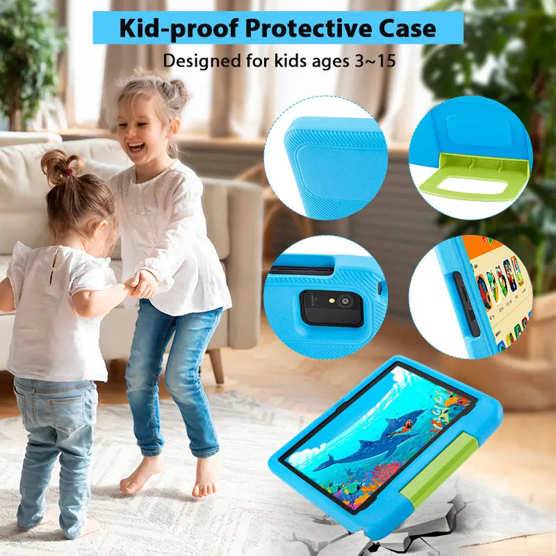 Tablette PC ANRY 10,1 pouces Android 15, 8 Go (4 + 4 extensibles), RAM 64 Go, écran HD, double caméra IPS, 5G, Wi-Fi, 6 tablettes, cadeau pour enfants