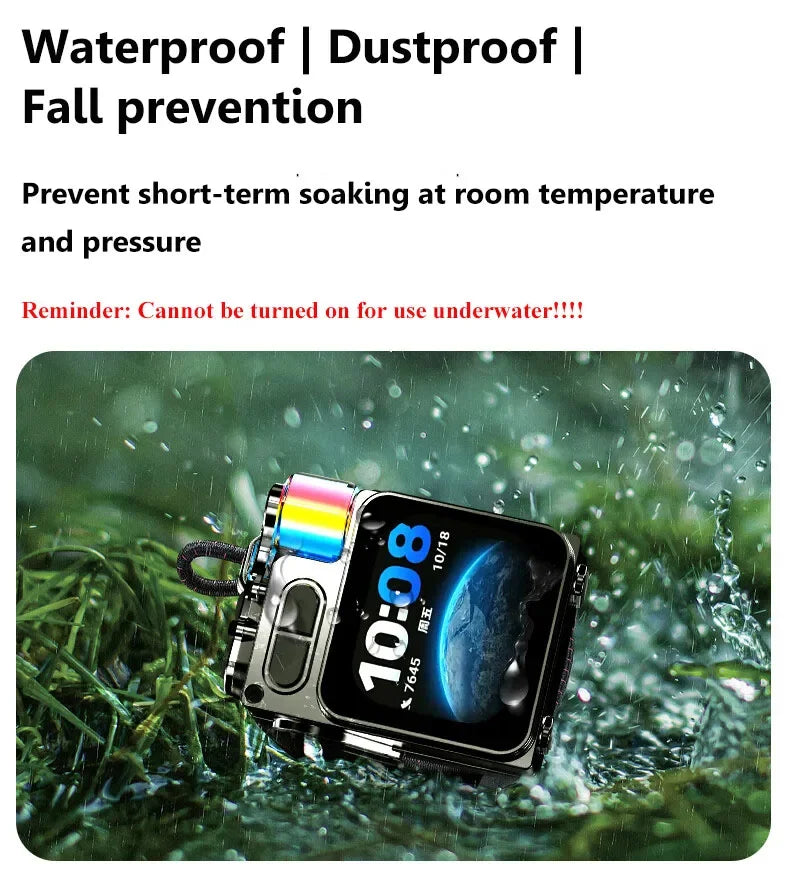 Mini haut-parleur Bluetooth intelligent à écran tactile, lecteur audio portable, appel mains libres sans fil, boîte à musique MP3, prise en charge de la lecture TF, contrôle par application