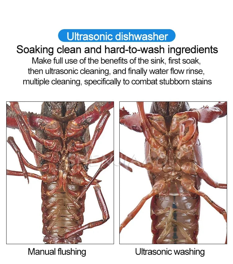 Lave-vaisselle à ultrasons automatique, portable, pour la maison, petit format, autonome, sans installation, pour la cuisine, 110 V/220 V