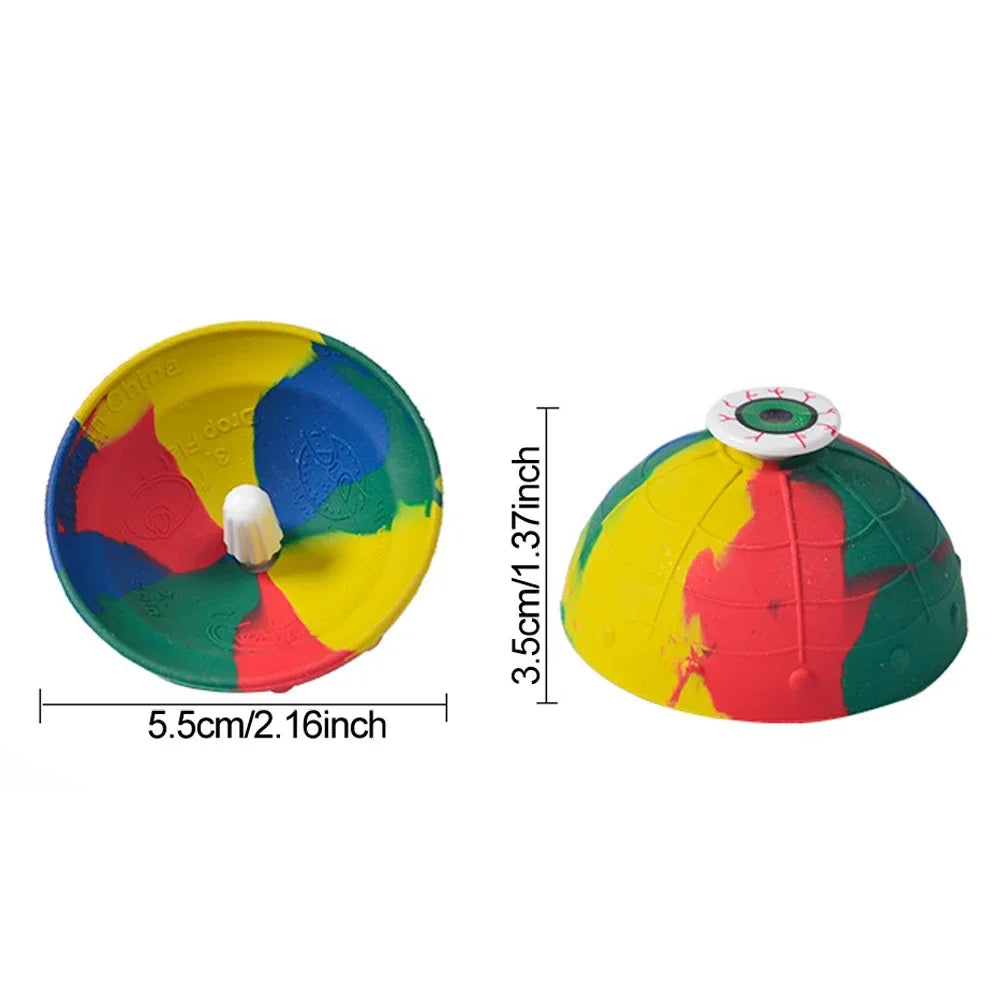 Hip Hop Pops Rubber Anti Stress Bouncing Ball Bounce Novel Fidget Toys Spinner Bowl Spinning Top Jumping Popper Ball for Kid Toy - Lootquake