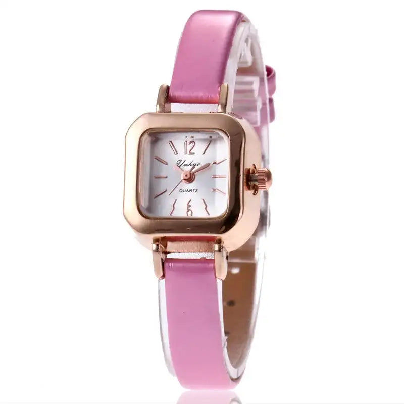 Women Watch Small Square Dial Thin Leather Strap Ladies Wristwatch Elegant Female Watches Casual Relogios Feminino Reloj - Lootquake