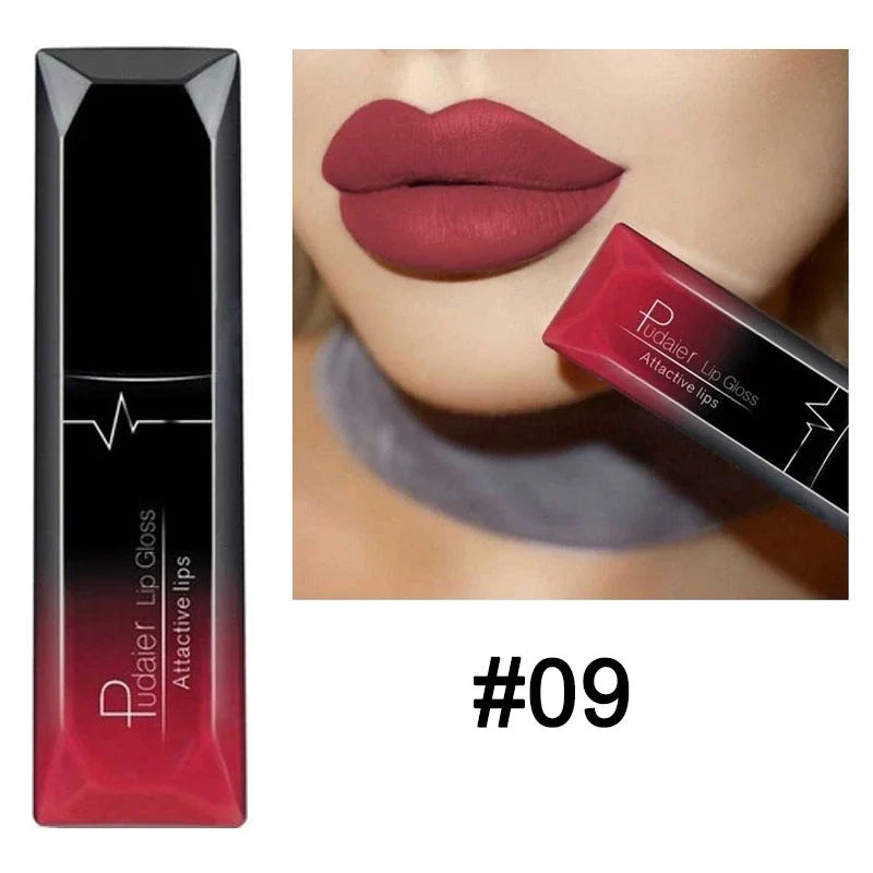 Lápiz labial mate nude de 21 colores, líquido hidratante, resistente al agua, duradero, antiadherente, brillo labial aterciopelado, maquillaje de labios para mujer, cosméticos.