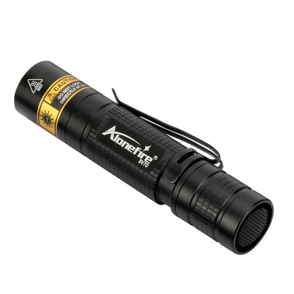 Linterna ultravioleta de 365 nm/395 nm, luz negra invisible, linterna ultravioleta, bolígrafo, marcador para detectar manchas de mascotas, dinero, funciona con pilas AA.