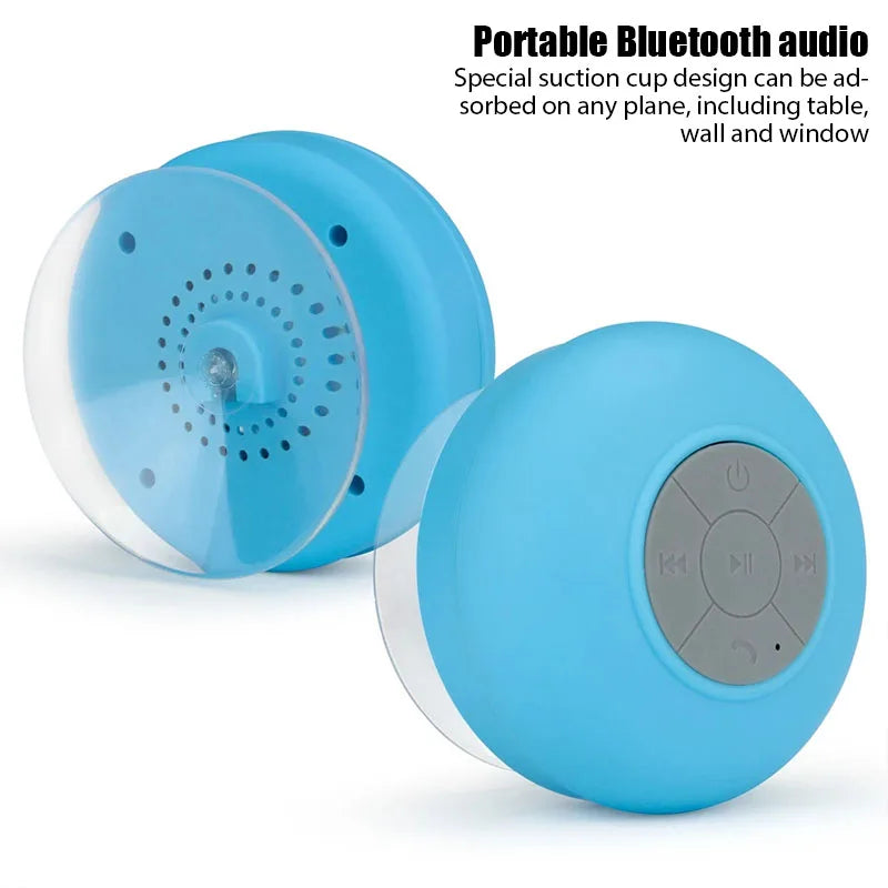Wireless Bluetooth Speaker Audio Waterproof Easy-Access Control Buttons Music Player for Office Car Home Shower