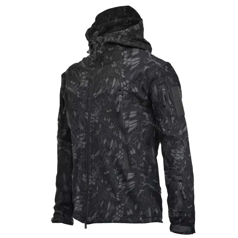 2024 New Outdoor Jackets Men Shark Skin Soft Shell Tactical Waterproof Windbreaker Jacket Mens Hooded Bomber Coats Hiking - Lootquake