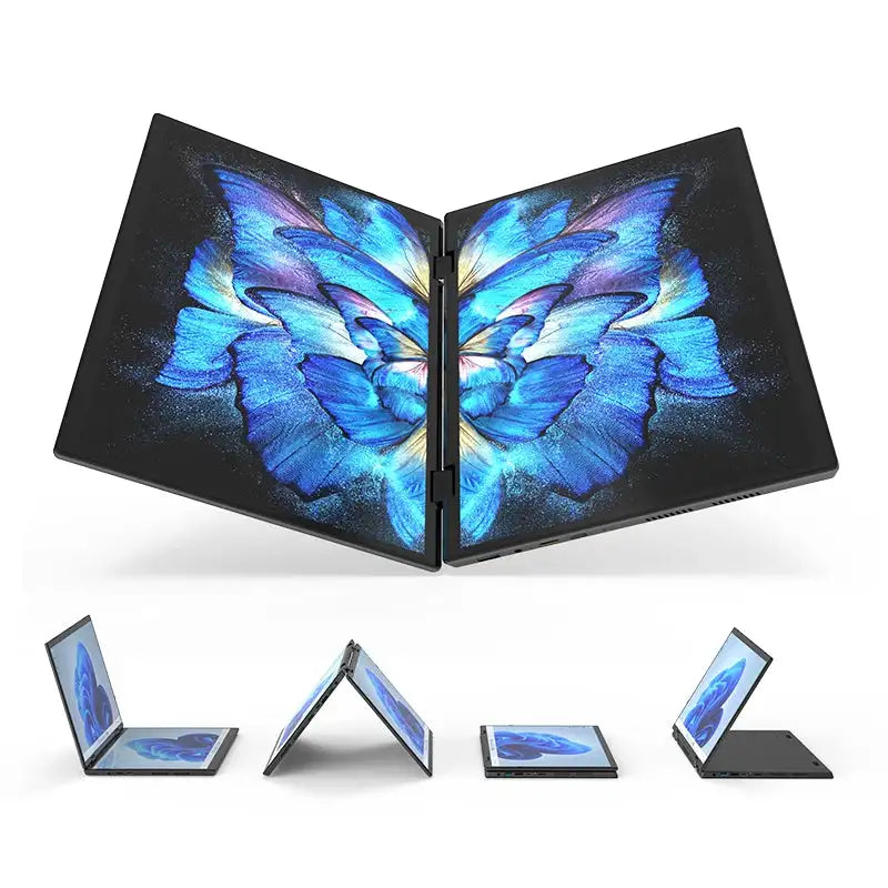 Dual Screen Laptop Intel N100 Processor 14“+14” touch Gaming Laptop DDR4 32GB 1TB 2TB SSD Notebook Computer - Lootquake