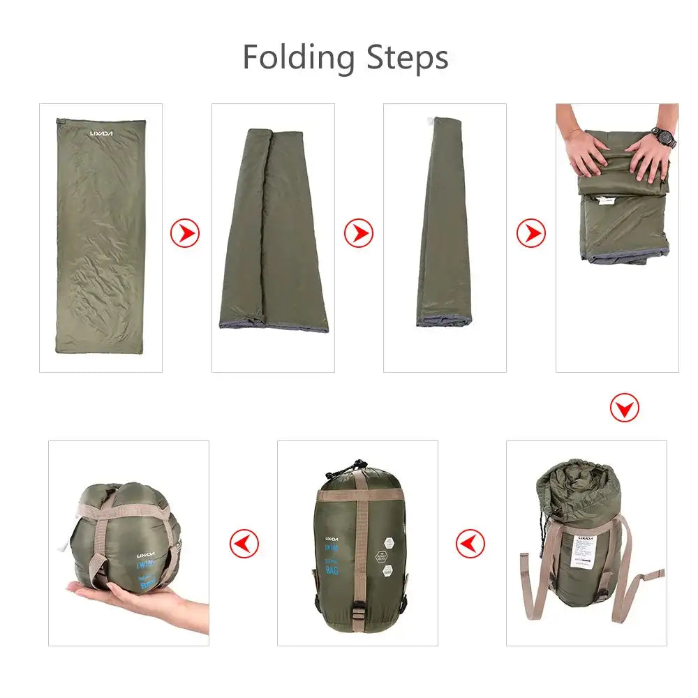 Lixada 190 * 75cm Outdoor Portable Envelope Sleeping Bag Camping Travel Hiking Multifunction Ultra-light 680g Backpacking - Lootquake