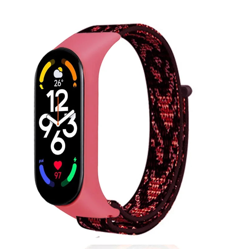 Bracelet de rechange en nylon pour montre connectée Xiaomi Mi Band 7/6/5/3/4, compatible NFC