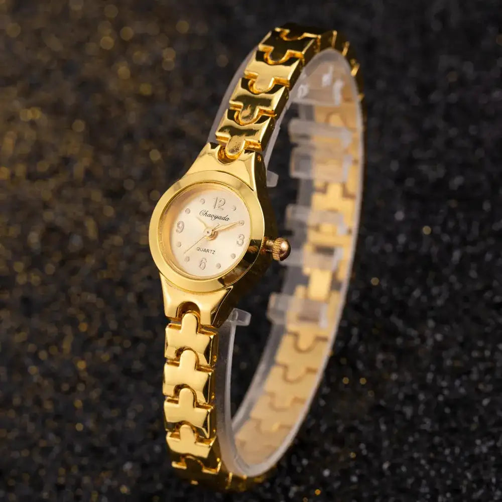 Luxury Women Watch Rhinestone Gold Bracelet High Quality Classic Stainless Steel Watches Quartz Women Wristwatch Gift for Woman - Lootquake