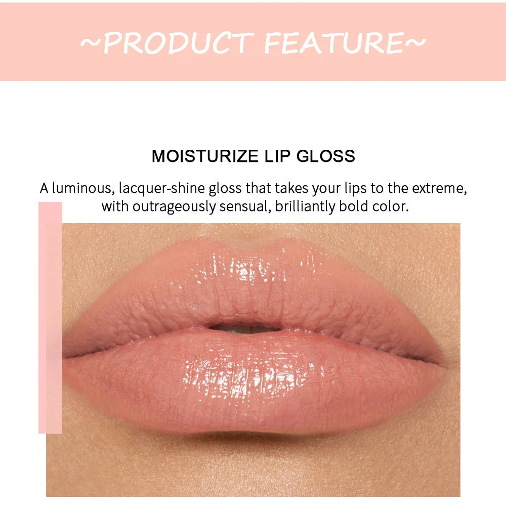 Mirror Lipgloss Moisturizing Sexy Lips Plumper Long Lasting Red Lip Gloss Tint Makeup Jelly Lip Glaze Cosmetics Lip Oil