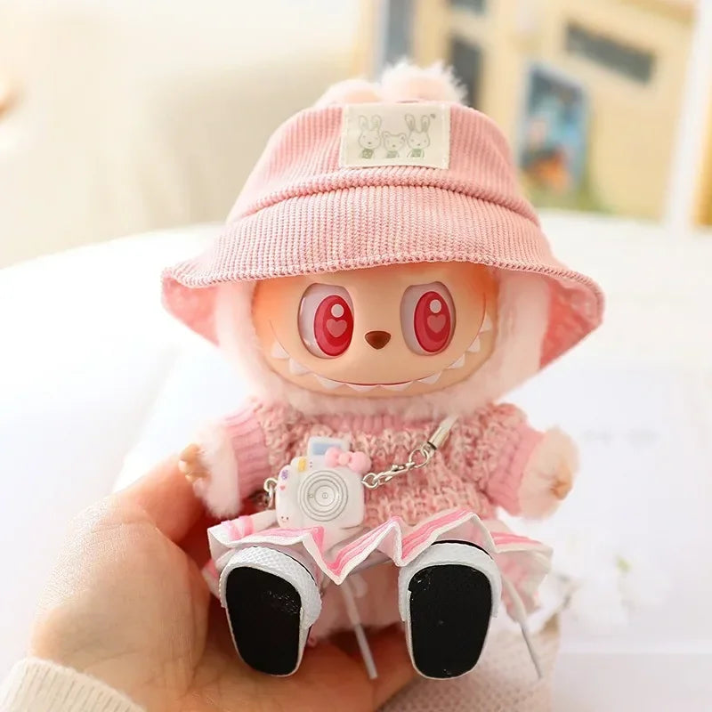 Labubu Ropa est utilisé pour l'ensemble de vêtements pour bébé Labubu, les vêtements Labubu Macaron JK jupe plissée appareil photo chaussure ensemble exquis