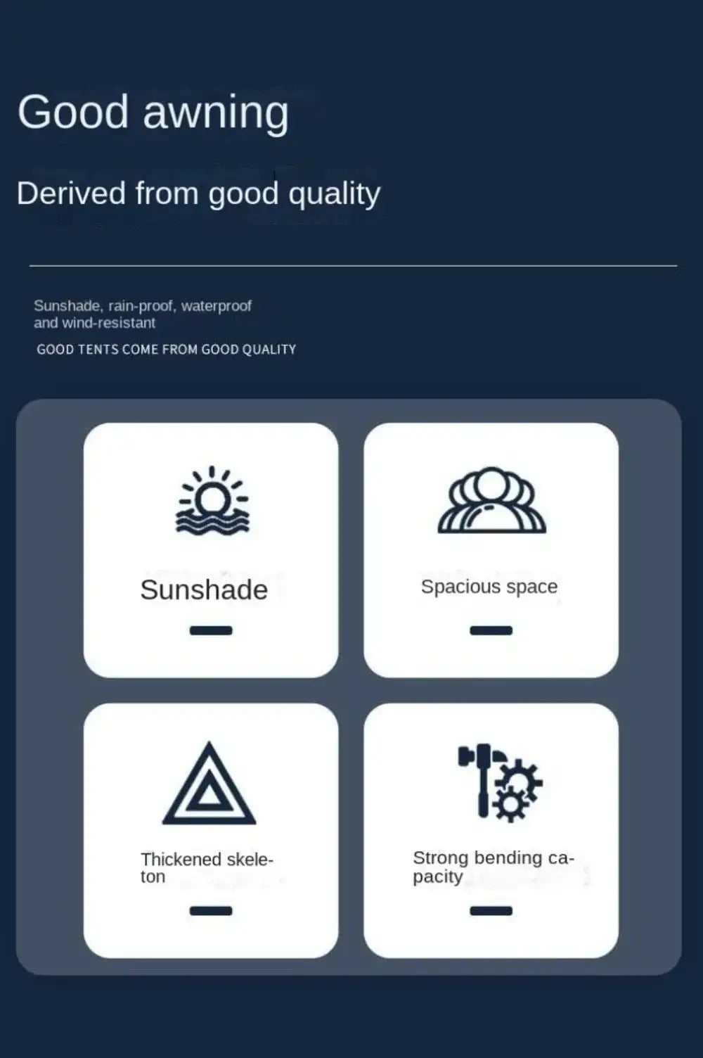 Awnings Rain and Snow Resistant UV Resistant Folding and Telescopic Canopy Tent Outdoor Garden Balcony Roof Courtyard Sunshade - Lootquake