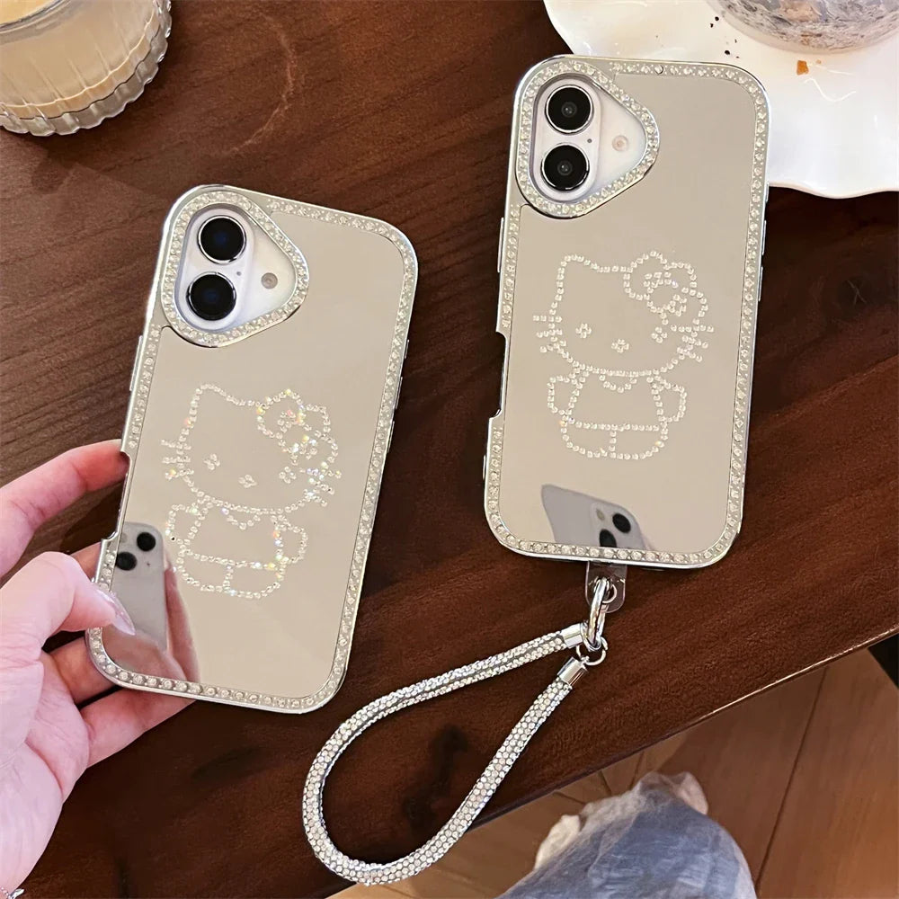 Luxury Bling Glitter Diamond Plating Hello Kitty Phone Case