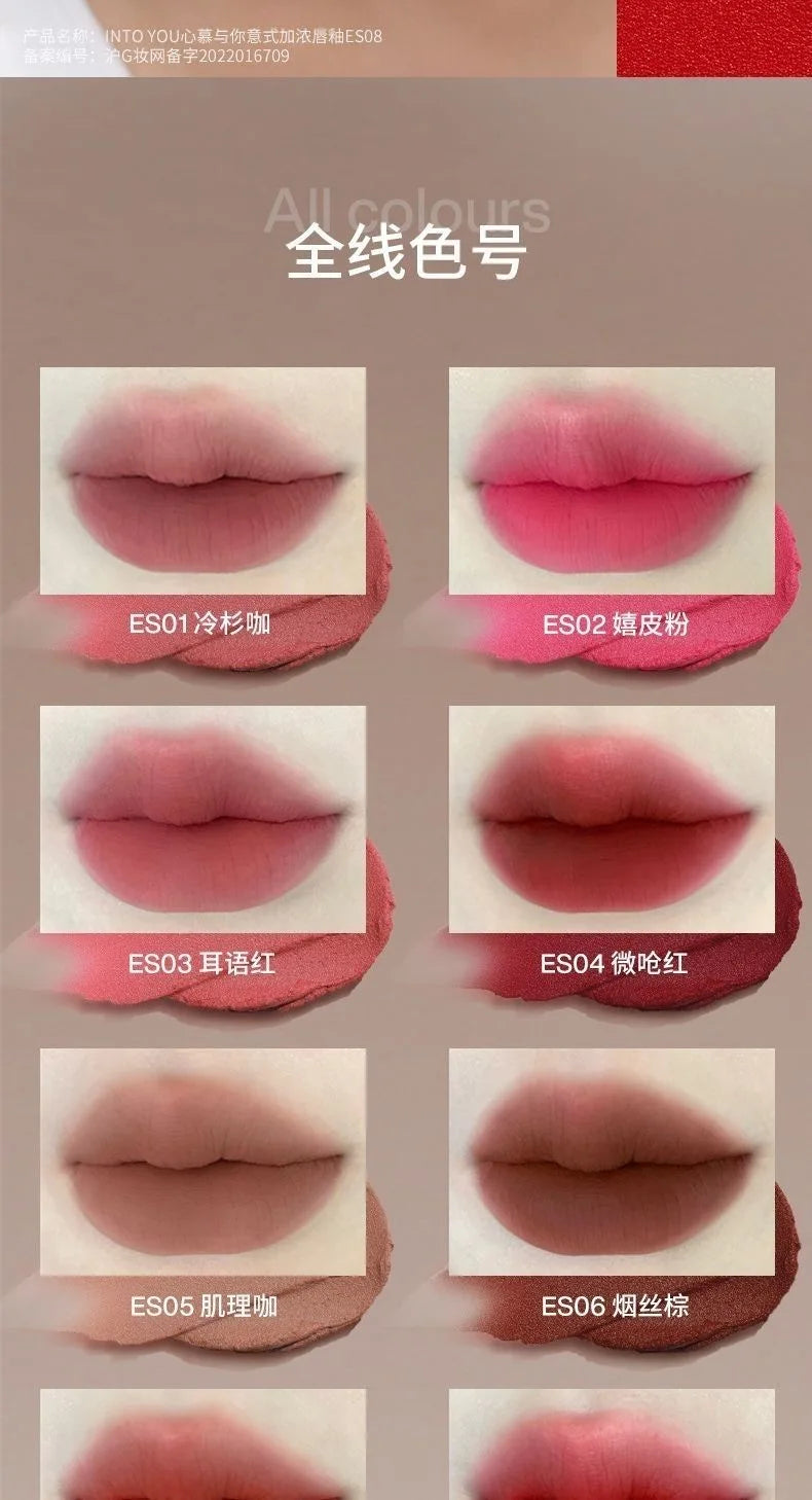 Rouge à lèvres mat INTOYOU, argile à lèvres longue tenue, brillant à lèvres velours waterproof, non fondant, non collant, maquillage expresso pour les lèvres