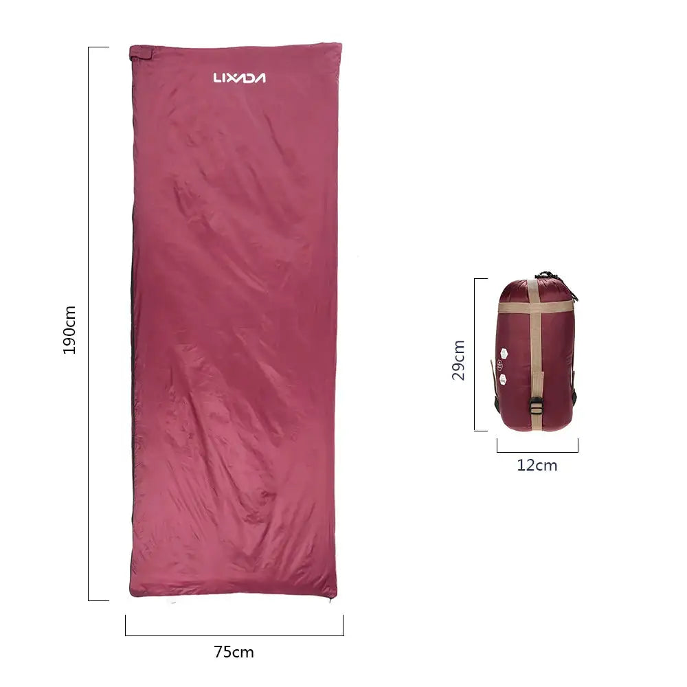 Saco de dormir portátil para exteriores Lixada de 190 x 75 cm, para acampar, viajar, senderismo, multifunción, ultraligero, 680 g, para mochileros.